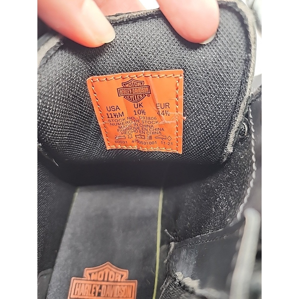 Harley Davidson Mens Black NWT Boots Size 11.5 M - Picture 8 of 11